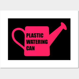 Pink - plastic watering can Posters and Art